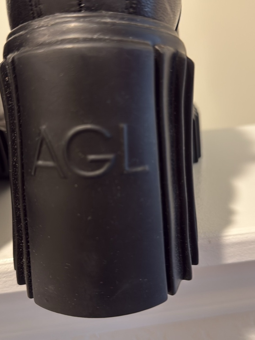Agl Black Lace-Up Chunky Platform Boot - Picture 3 of 5